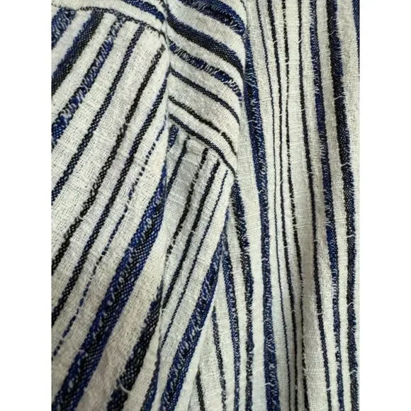 Grigoropoulos Kyriakos Stripe Greek Poncho Short Sleeve XL Vacation Coverup - Picture 4 of 6